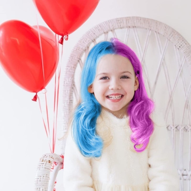MSDADA Hair Chalk for Girls-New Hair Chalk Comb Temporary Bright Washable Hair Color Dye for Kids-Toys for 6 7 8 9 10 Year Old Girl Birthday Gifts for Christmas,Halloween,Cosplay-5 Pcs Pink+5 Pcs Blue - Image 5